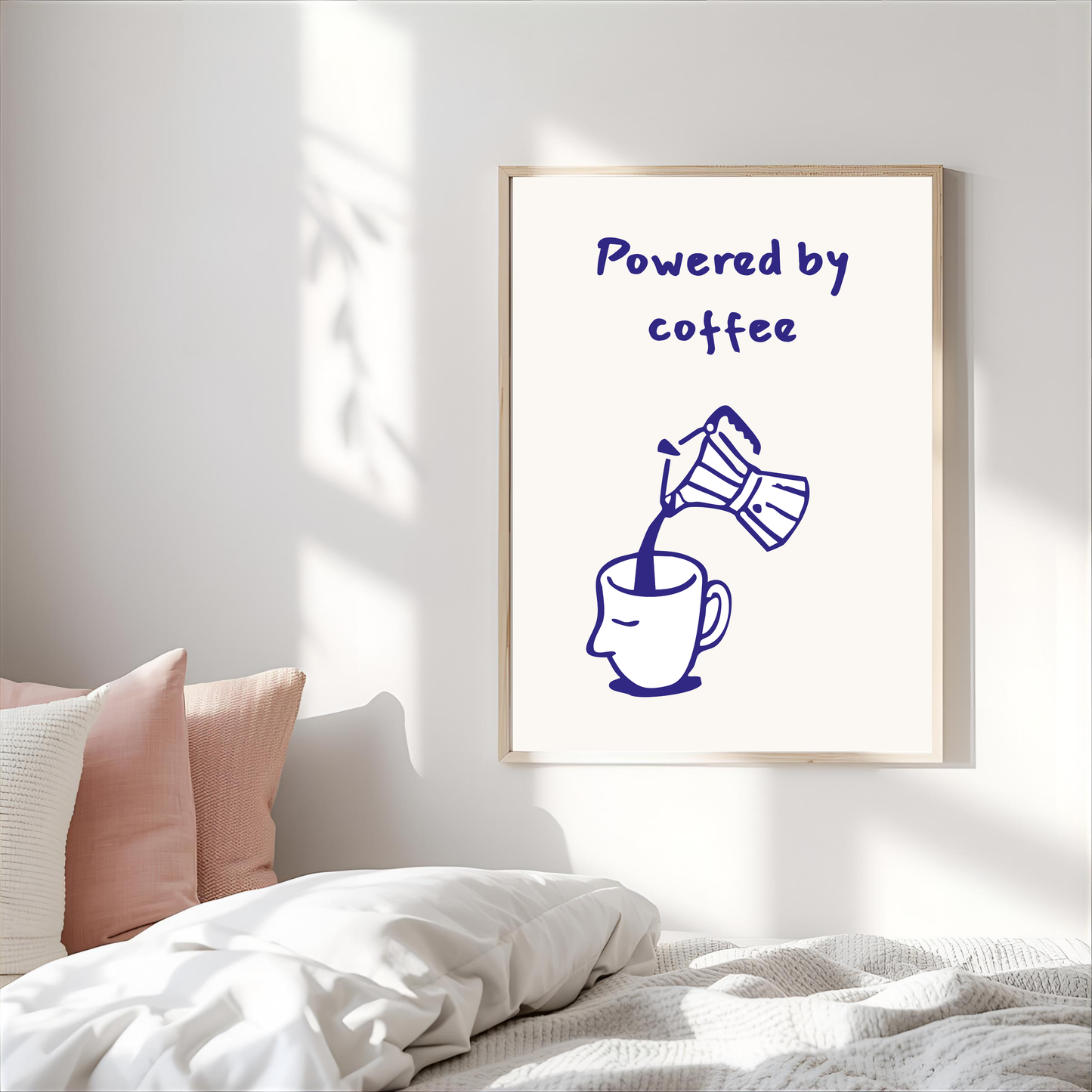 Arte de pared "Powered by coffee"
