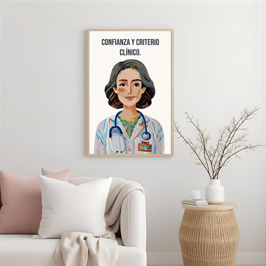 Arte de pared " Confianza y criterio clínico"
