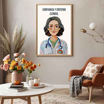 Arte de pared " Confianza y criterio clínico"