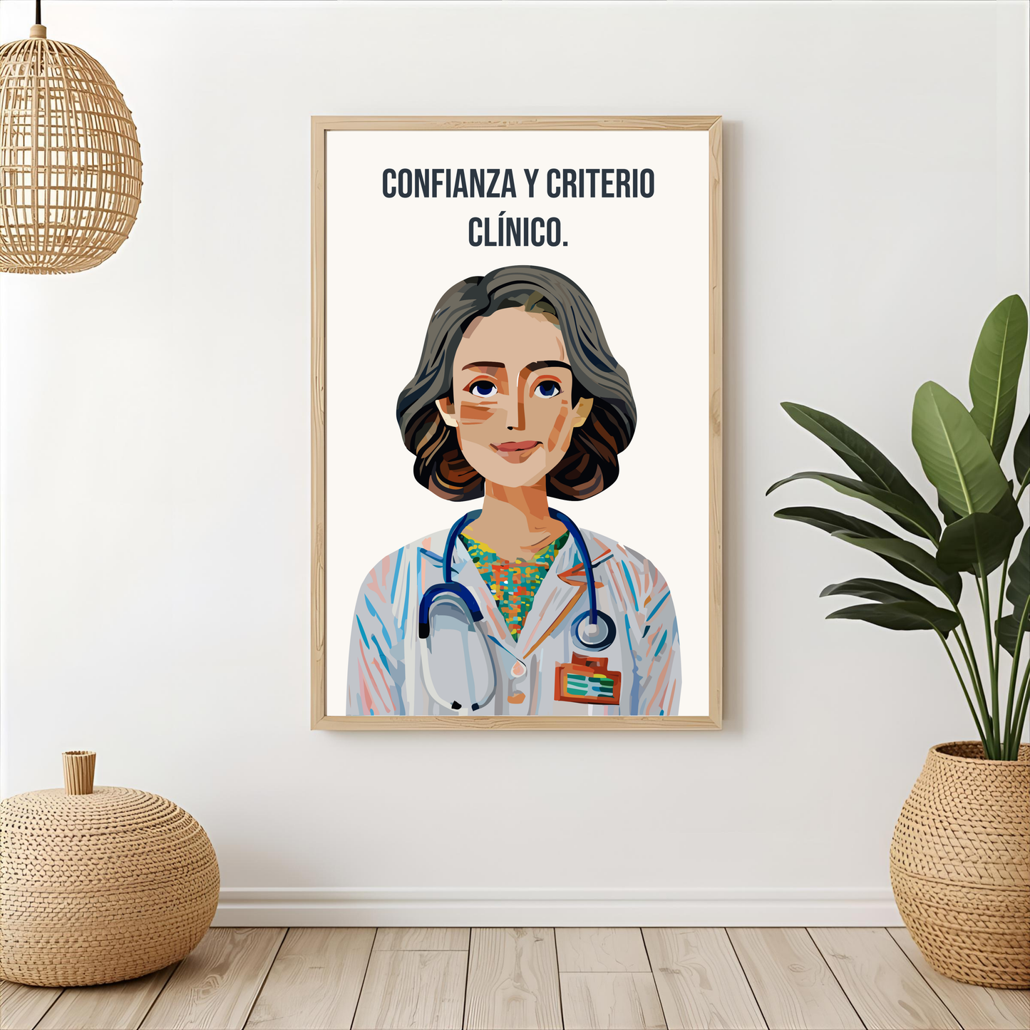 Arte de pared " Confianza y criterio clínico"